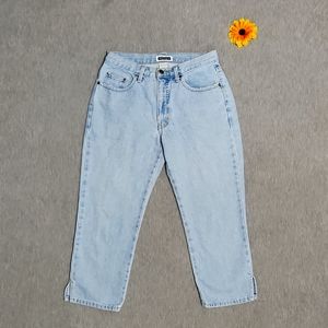 Vintage Y2K Xhilaration Brand High Rise Crop Tapered Leg Light Wash "Mom" Jeans